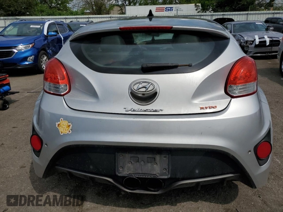 2013 Hyundai Veloster Turbo with VIN KMHTC6AE8DU117854, listed as a Copart auction lot 56469385 with Not provided miles and Salvage title. Bid and sale history available at DreamBid. Image 6.