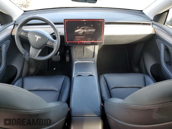 2023 Tesla Model Y Long Range with VIN 7SAYGDEE9PF638742, listed as a Copart auction lot 48188455 with 30,550 mi miles and Salvage Title. Bid and sale history available at DreamBid. Image 8.