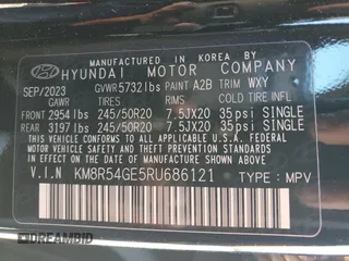2024 Hyundai Palisade Limited z VIN KM8R54GE5RU686121, wystawiony jako Copart lot #47854675 z przebiegiem 17 167 mil mil oraz Szkoda całkowita • Salvage title. Historia ofert i sprzedaży dostępna na DreamBid. Obrazek 15.