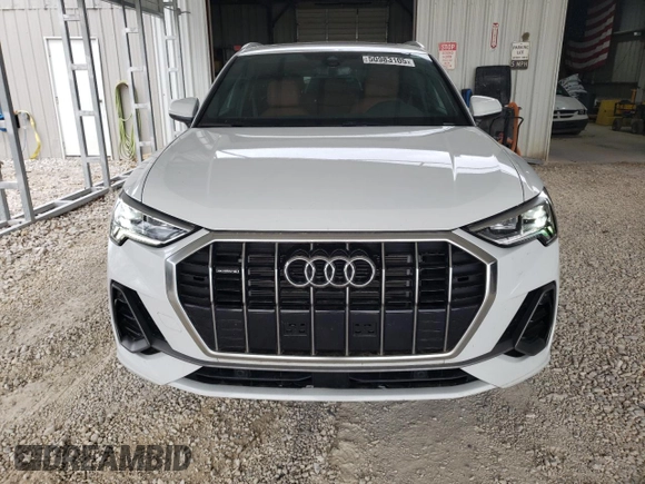2023 Audi Q3 S line Premium with VIN WA1DECF31P1104632, listed as a Copart auction lot 50983105 with 17,579 mi miles and Salvage title. Bid and sale history available at DreamBid. Image 5.