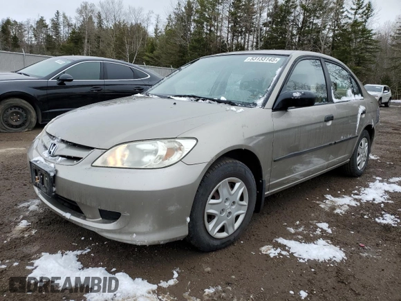 2005 Honda Civic VP with VIN 2HGES16345H018660, listed as a Copart auction lot 53133145 with 70,790 mi miles and Clean Title. Bid and sale history available at DreamBid. Image 1.