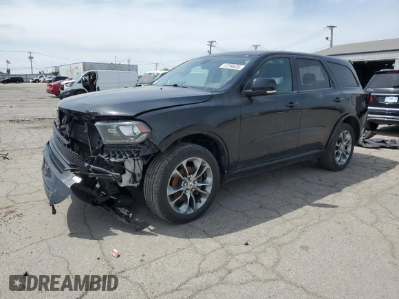 2019 Dodge Durango GT z VIN 1C4RDJDG8KC824225, wystawiony jako Copart lot #57294635 z przebiegiem 153 987 mil mil oraz Czysty tytuł • Clean title. Historia ofert i sprzedaży dostępna na DreamBid. Obrazek 1.