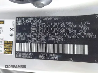 2006 Toyota Highlander with VIN JTEGD21A460133421, listed as a IAAI auction lot 41618125 with 202,454 mi miles and . Bid and sale history available at DreamBid. Image 9.