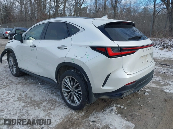 2024 Lexus NX with VIN JTJHGCEZXR5007672, listed as a IAAI auction lot 41298685 with 7,540 mi miles. Bid and sale history available at carsss.com. Image 3.