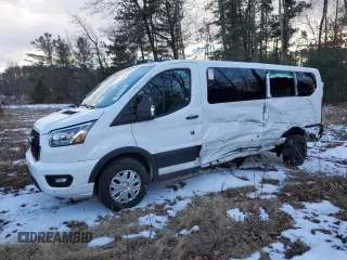 2023 Ford Transit Passenger XL with VIN 1FBAX2YG7PKA45212, listed as a Copart auction lot 42914795 with 70,987 mi miles and Salvage Title. Bid and sale history available at carsss.com. Image 1.