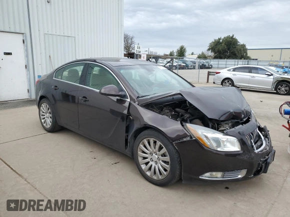 2011 Buick Regal CXL Turbo TO3 with VIN W04GX5GV3B1050715, listed as a Copart auction lot 46130405 with 127,071 mi miles and Salvage Title. Bid and sale history available at carsss.com. Image 4.