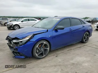 2022 Hyundai Elantra N Line z VIN KMHLR4AF0NU267941, wystawiony jako Copart lot #55483315 z przebiegiem 18 841 mil mil oraz Szkoda całkowita • Salvage title. Historia ofert i sprzedaży dostępna na DreamBid. Obrazek 1.