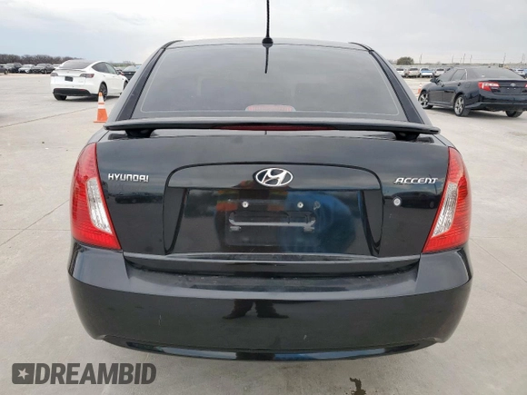 2008 Hyundai Accent GLS with VIN KMHCN46C38U267446, listed as a Copart auction lot 48817745 with 131,296 mi miles and Salvage Title. Bid and sale history available at carsss.com. Image 6.