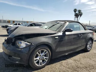 2008 BMW 1 Series 128i with VIN WBAUL73508VE89166, listed as a Copart auction lot 57586225 with 123,849 mi miles and Salvage title. Bid and sale history available at DreamBid. Image 1.