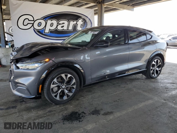 2023 Ford Mustang Mach-E Premium with VIN 3FMTK3SU2PMA97939, listed as a Copart auction lot 61383185 with 53,236 mi miles and Salvage title. Bid and sale history available at DreamBid. Image 1.