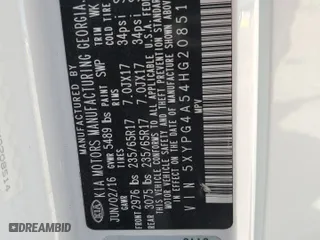 2017 Kia Sorento LX V6 with VIN 5XYPG4A54HG208514, listed as a Copart auction lot 51630425 with 154,415 mi miles and Clean Title. Bid and sale history available at carsss.com. Image 13.