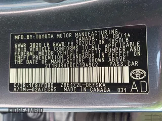 2014 Toyota Corolla L with VIN 2T1BURHE0EC194902, listed as a IAAI auction lot 42079134 with 113,658 mi miles and . Bid and sale history available at DreamBid. Image 9.