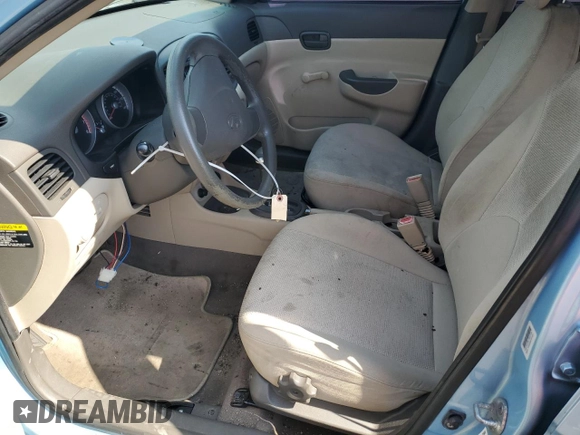 2009 Hyundai Accent Auto GLS z VIN KMHCN46C09U370955, wystawiony jako Copart lot #58003685 z przebiegiem 145 200 mil mil oraz Nie do naprawy • Non repairable. Historia ofert i sprzedaży dostępna na DreamBid. Obrazek 7.