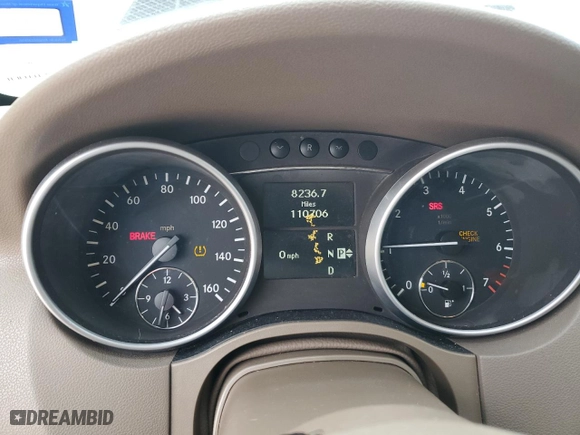 2011 Mercedes-Benz M-Class ML 350 with VIN 4JGBB8GB2BA736424, listed as a Copart auction lot 45556915 with 110,706 mi miles and Salvage Title. Bid and sale history available at carsss.com. Image 9.