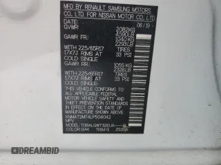 2020 Nissan Rogue SV с VIN KNMAT2MT4LP504042, выставлен на аукционе Copart как лот 54363405 с пробегом 97 513 миль миль и Списание • Salvage title. История ставок и продаж доступна на DreamBid. Изображение 13.