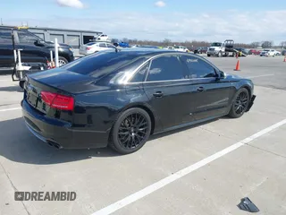 2013 Audi S8 with VIN WAUD2AFD6DN021372, listed as a IAAI auction lot 41983495 with 159,832 mi miles. Bid and sale history available at carsss.com. Image 4.