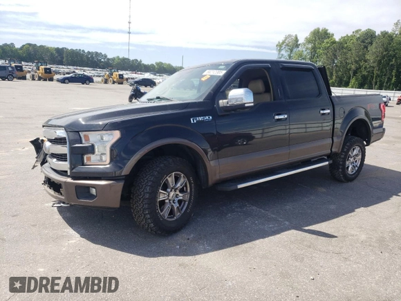 2015 Ford F-150 XLT with VIN 1FTEW1EF2FKE26597, listed as a Copart auction lot 58212385 with 123,756 mi miles and Salvage title. Bid and sale history available at DreamBid. Image 1.