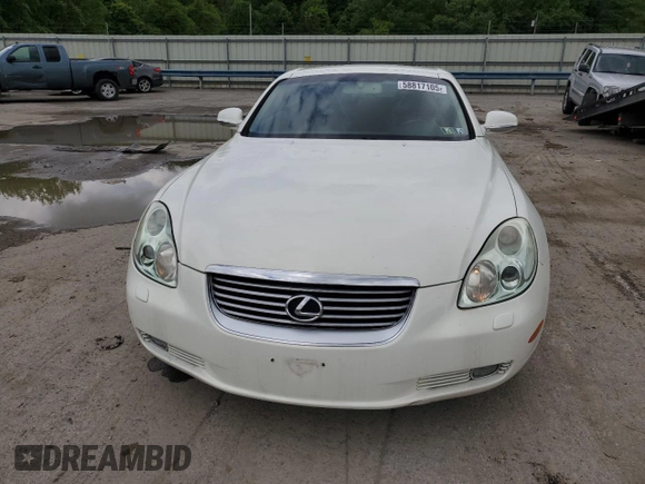 2002 Lexus SC 430 z VIN JTHFN48Y420010870, wystawiony jako Copart lot #58817105 z przebiegiem 131 964 mil mil oraz Szkoda całkowita • Salvage title. Historia ofert i sprzedaży dostępna na DreamBid. Obrazek 5.