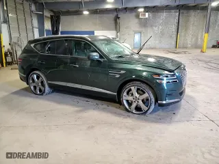 2022 Genesis GV80 with VIN KMUHCESC6NU101765, listed as a Copart auction lot 75631184 with 0 mi miles and Salvage Title. Bid and sale history available at carsss.com. Image 15.