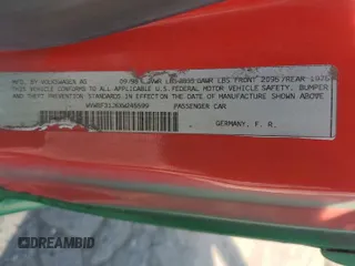 1999 Volkswagen Golf z VIN WVWBF31J6XW245599, wystawiony jako Copart lot #71473934 z przebiegiem 223 072 mil mil oraz Szkoda całkowita • Salvage title. Historia ofert i sprzedaży dostępna na DreamBid. Obrazek 13.