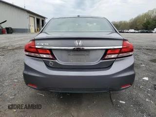 2015 Honda Civic EX-L with VIN 2HGFB2F99FH525523, listed as a Copart auction lot 53046005 with 23,618 mi miles and Salvage Title. Bid and sale history available at DreamBid. Image 6.
