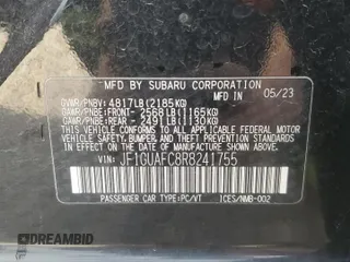 2024 Subaru Impreza Sport with VIN JF1GUAFC8R8241755, listed as a Copart auction lot 74045884 with 23,510 mi miles and Salvage Title. Bid and sale history available at carsss.com. Image 14.