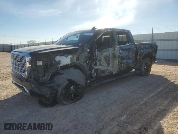 2020 GMC Sierra 1500 Denali z VIN 3GTU9FET3LG254038, wystawiony jako Copart lot #85047364 z przebiegiem Nie podano mil oraz Szkoda całkowita • Salvage title. Historia ofert i sprzedaży dostępna na DreamBid. Obrazek 1.