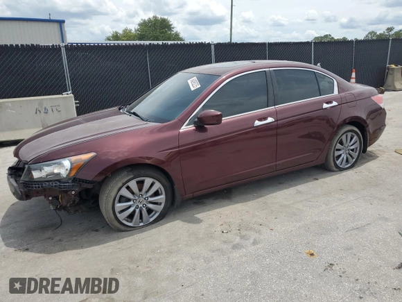2011 Honda Accord EX-L with VIN 1HGCP3F86BA013180, listed as a Copart auction lot 64095235 with 124,742 mi miles and Salvage title. Bid and sale history available at DreamBid. Image 1.