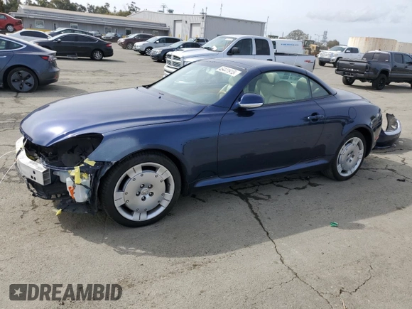 2004 Lexus SC 430 z VIN JTHFN48Y340056595, wystawiony jako Copart lot #49441915 z przebiegiem 111 075 mil mil oraz Szkoda całkowita • Salvage title. Historia ofert i sprzedaży dostępna na DreamBid. Obrazek 1.
