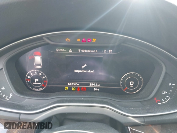 2019 Audi Q5 Premium Plus with VIN WA1BNAFY3K2135987, listed as a IAAI auction lot 42321260 with 64,757 mi miles and . Bid and sale history available at DreamBid. Image 7.