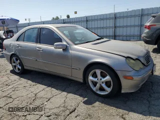 2004 Mercedes-Benz C 230 Kompressor with VIN WDBRF40JX4F549275, listed as a Copart auction lot 60458595 with Not provided miles and Salvage title. Bid and sale history available at DreamBid. Image 4.