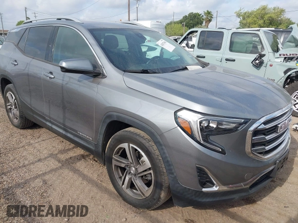 2020 GMC Terrain SLT with VIN 3GKALPEV5LL282043, listed as a IAAI auction lot 42037696 with 46,352 mi miles. Bid and sale history available at carsss.com. Image 1.