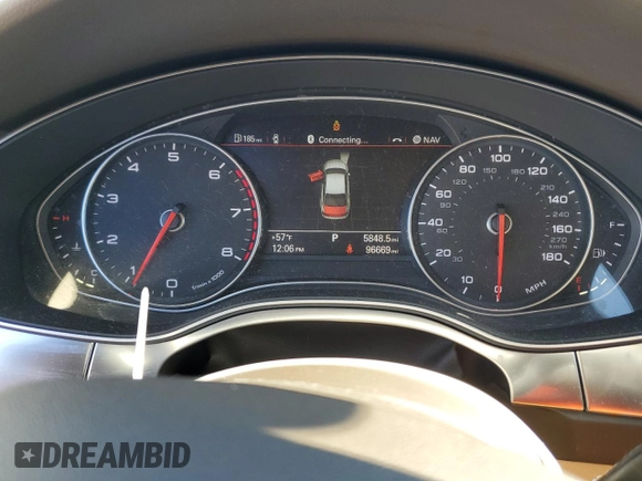2014 Audi A6 Premium Plus with VIN WAUDFAFC2EN036206, listed as a Copart auction lot 81627124 with 96,669 mi miles and Salvage title. Bid and sale history available at DreamBid. Image 9.