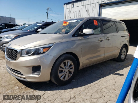 2016 Kia Sedona LX with VIN KNDMB5C16G6182730, listed as a Copart auction lot 66143314 with 126,488 mi miles and Clean Title. Bid and sale history available at carsss.com. Image 1.