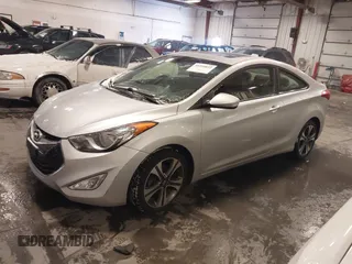 2013 Hyundai Elantra Coupe SE with VIN KMHDH6AEXDU022783, listed as a IAAI auction lot 41595832 with 153,330 mi miles. Bid and sale history available at carsss.com. Image 2.