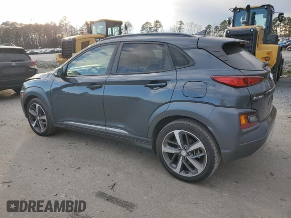 2019 Hyundai Kona Ultimate with VIN KM8K5CA59KU267182, listed as a Copart auction lot 41383395 with 50,531 mi miles and Salvage Title. Bid and sale history available at carsss.com. Image 2.