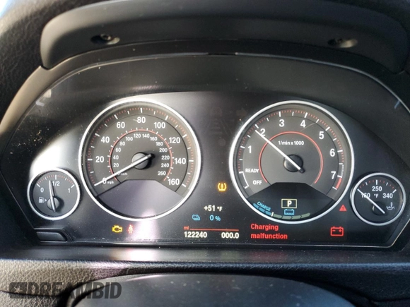 2017 BMW 3 Series 330e iPerformance with VIN WBA8E1C36HA030087, listed as a Copart auction lot 51918735 with 122,240 mi miles and Clean Title. Bid and sale history available at carsss.com. Image 9.