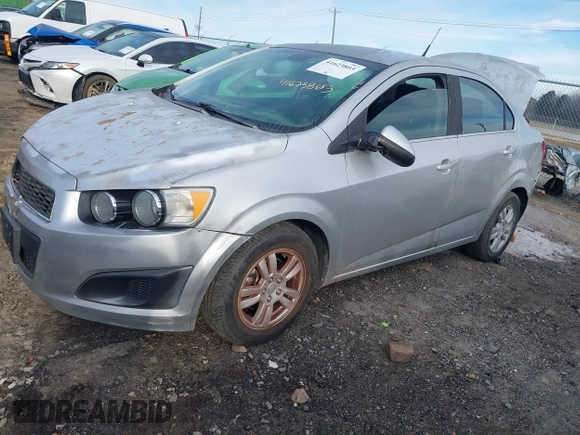 2013 Chevrolet Sonic LT with VIN 1G1JC5SH1D4205197, listed as a IAAI auction lot 41623803 with 153,666 mi miles and . Bid and sale history available at DreamBid. Image 2.