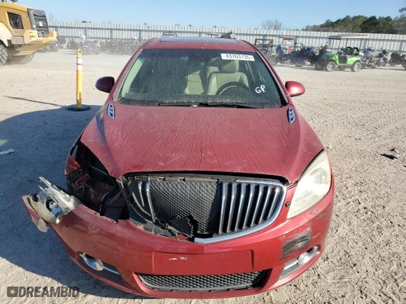 2012 Buick Verano Leather Group with VIN 1G4PS5SK9C4133210, listed as a Copart auction lot 43763135 with 0 mi miles and Salvage Title. Bid and sale history available at carsss.com. Image 5.