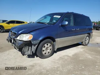2003 Kia Sedona LX with VIN KNDUP131736409797, listed as a Copart auction lot 46902855 with 142,091 mi miles and Salvage Title. Bid and sale history available at carsss.com. Image 1.