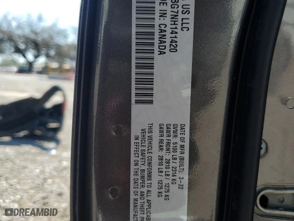 2022 Dodge Charger SXT with VIN 2C3CDXBG7NH141420, listed as a Copart auction lot 48707435 with 52,533 mi miles and Non Repairable. Bid and sale history available at carsss.com. Image 13.