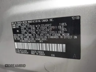 2010 Toyota RAV4 Ltd with VIN 2T3DK4DV2AW018148, listed as a IAAI auction lot 42010664 with 157,117 mi miles. Bid and sale history available at carsss.com. Image 9.