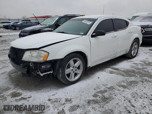2013 Dodge Avenger with VIN 1C3CDZAB3DN562316, listed as a Copart auction lot 44443375 with 215,710 mi miles and Salvage Title. Bid and sale history available at DreamBid. Image 1.