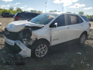 2023 Chevrolet Equinox LS z VIN 3GNAXHEG8PL153816, wystawiony jako Copart lot #57648195 z przebiegiem 36 965 mil mil oraz Szkoda całkowita • Salvage title. Historia ofert i sprzedaży dostępna na DreamBid. Obrazek 1.