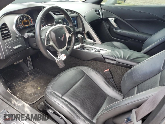 2015 Chevrolet Corvette 2LT with VIN 1G1YD2D77F5109649, listed as a Copart auction lot 70458944 with 47,467 mi miles and Salvage Title. Bid and sale history available at carsss.com. Image 8.