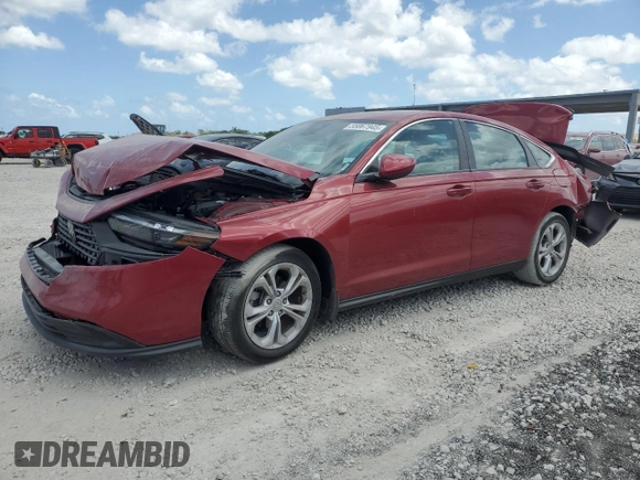 2024 Honda Accord LX z VIN 1HGCY1F2XRA000858, wystawiony jako Copart lot #55067945 z przebiegiem 9 632 mil mil oraz Nie do naprawy • Non repairable. Historia ofert i sprzedaży dostępna na DreamBid. Obrazek 1.