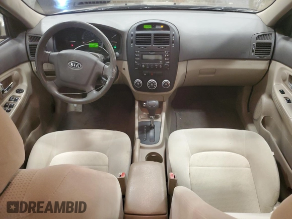2008 Kia Spectra SX with VIN KNAFE121385562817, listed as a Copart auction lot 45469265 with 135,917 mi miles and Non Repairable. Bid and sale history available at carsss.com. Image 8.