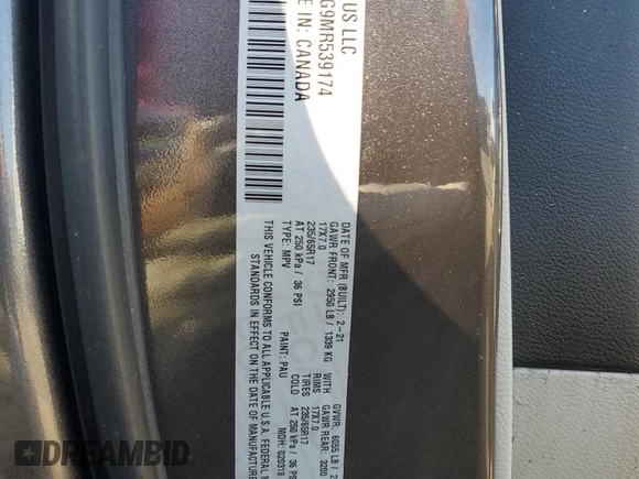 2021 Chrysler Voyager LXi z VIN 2C4RC1DG9MR539174, wystawiony jako Copart lot #53791735 z przebiegiem Nie podano mil oraz Nie do naprawy • Non repairable. Historia ofert i sprzedaży dostępna na DreamBid. Obrazek 13.