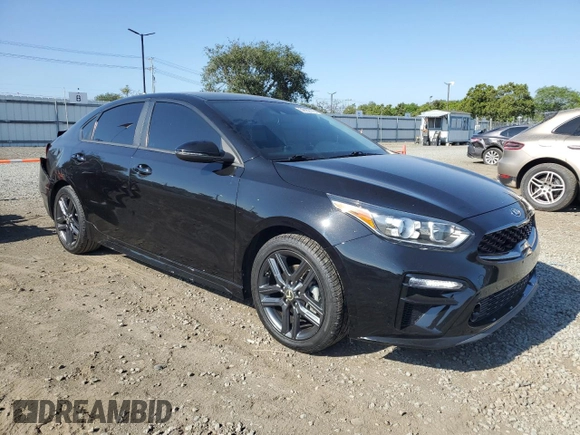 2021 Kia Forte GT-Line with VIN 3KPF34AD1ME359817, listed as a Copart auction lot 59162145 with 86,670 mi miles and Salvage title. Bid and sale history available at DreamBid. Image 4.