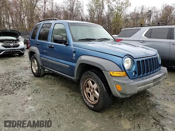 2005 Jeep Liberty Sport with VIN 1J4GL48535W610454, listed as a Copart auction lot 81914214 with 127,181 mi miles and Salvage Title. Bid and sale history available at DreamBid. Image 12.